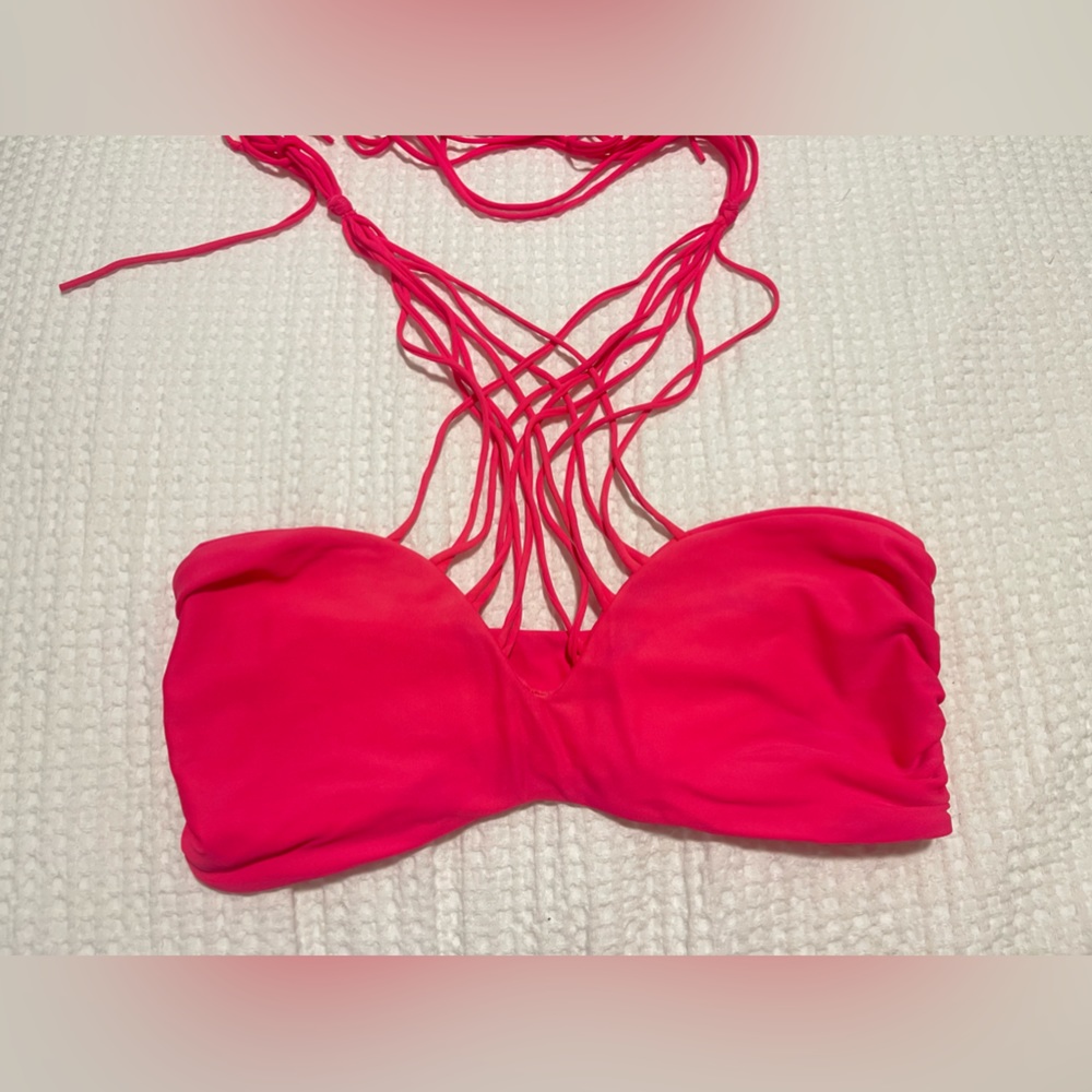 Mikoh bikini top hot pink